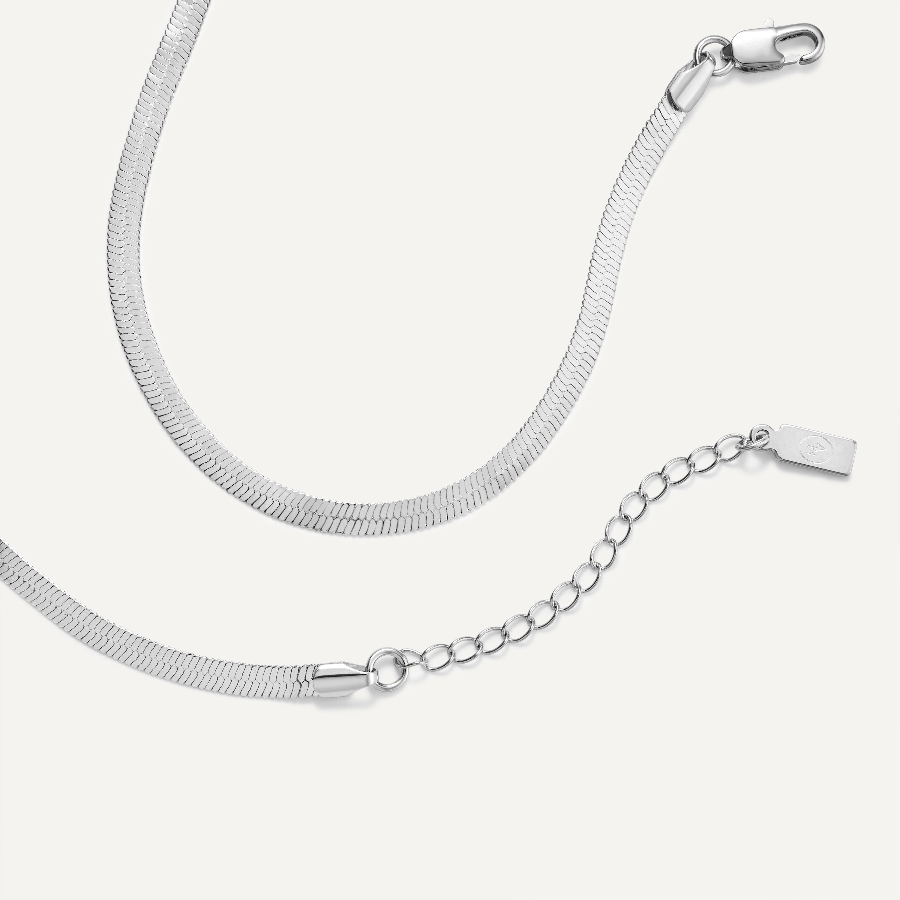Odette Herringbone Chain Necklace