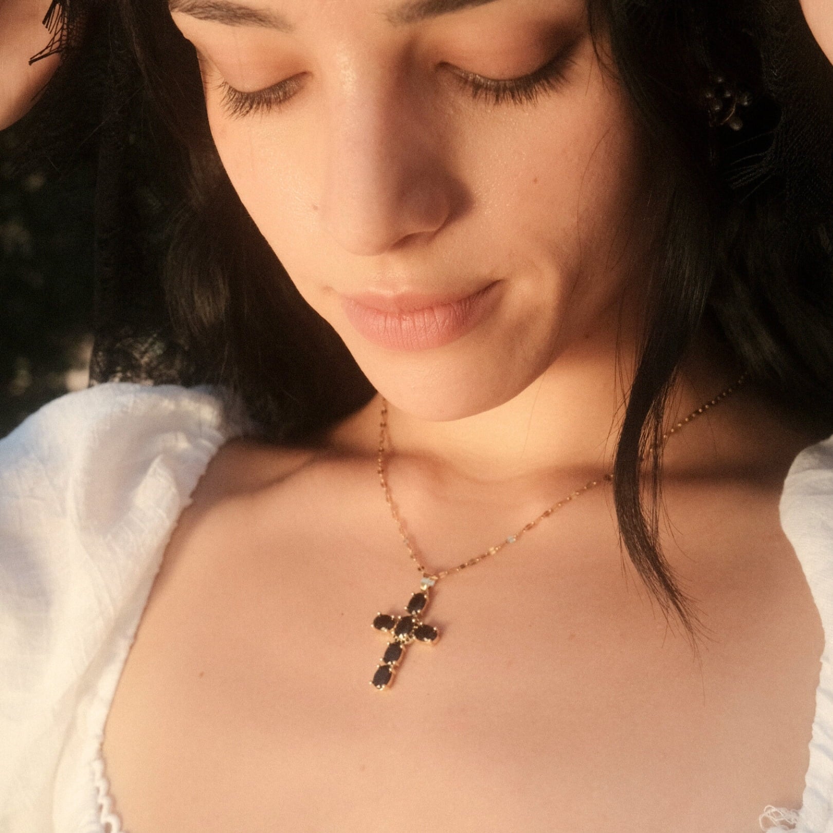 Noir Cross Necklace