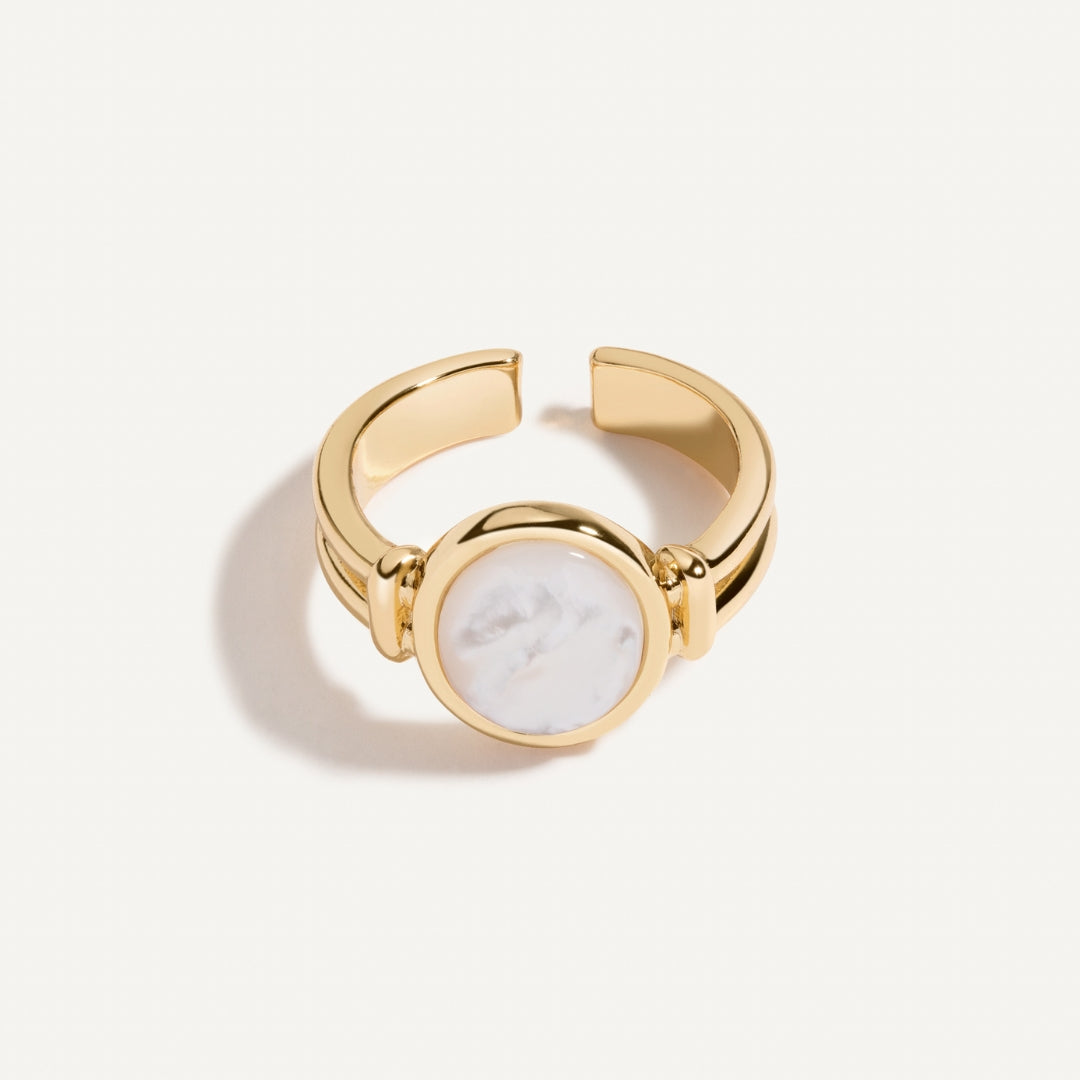 Mother of Pearl Signet Ring