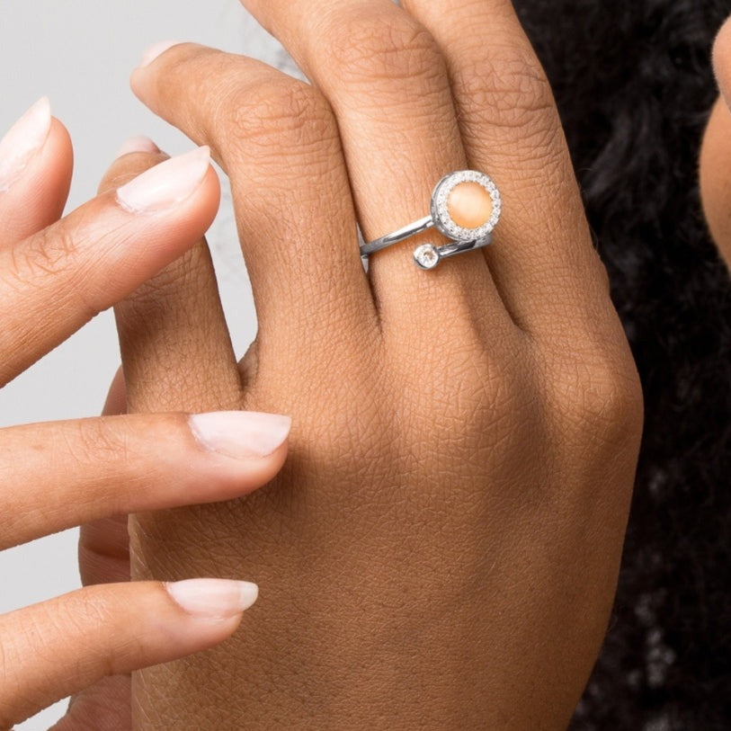 Moonstone Meditation Ring