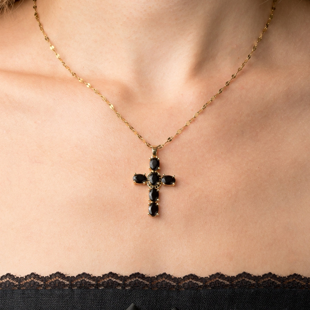 Noir Cross Necklace