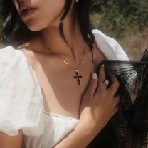 Noir Cross Necklace