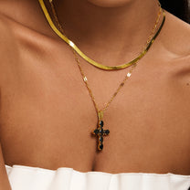 Noir Cross Necklace