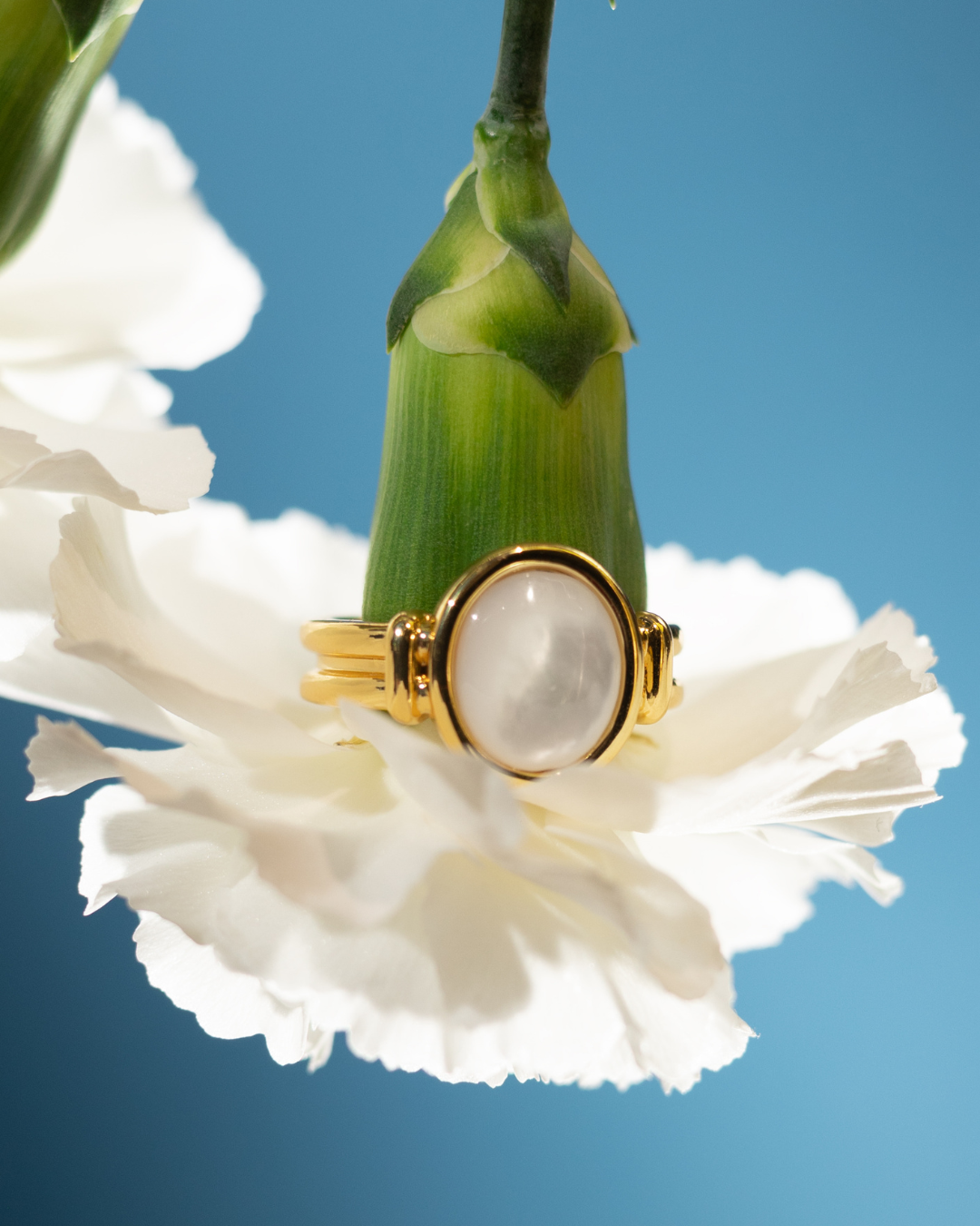 Mother of Pearl Signet Ring
