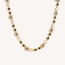 Pearl & Onyx Collar Necklace