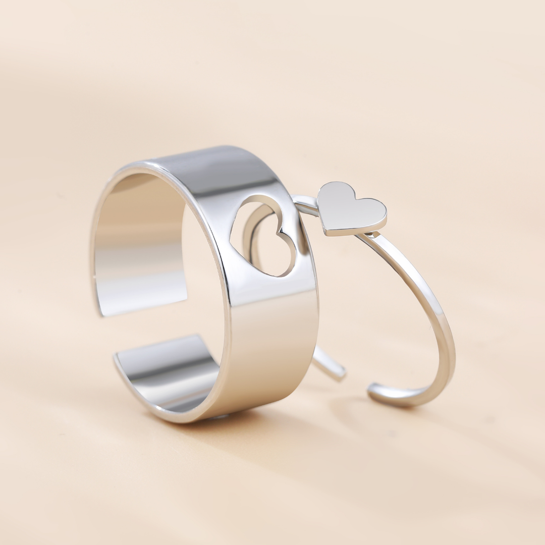 Matching Hearts Ring Set